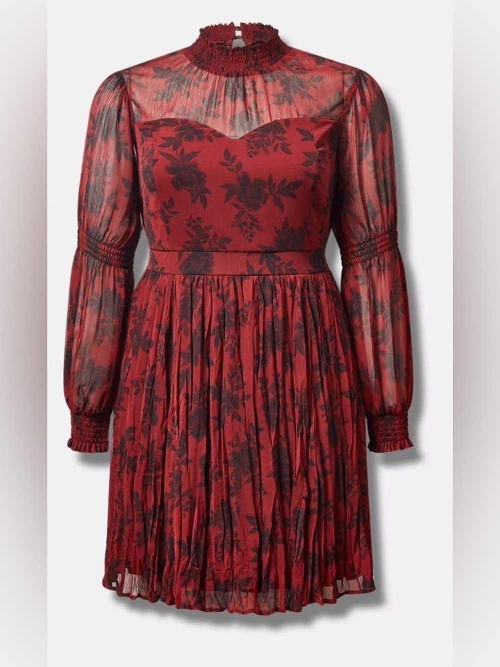 Torrid Crinkle Chiffon Pleated Minidress